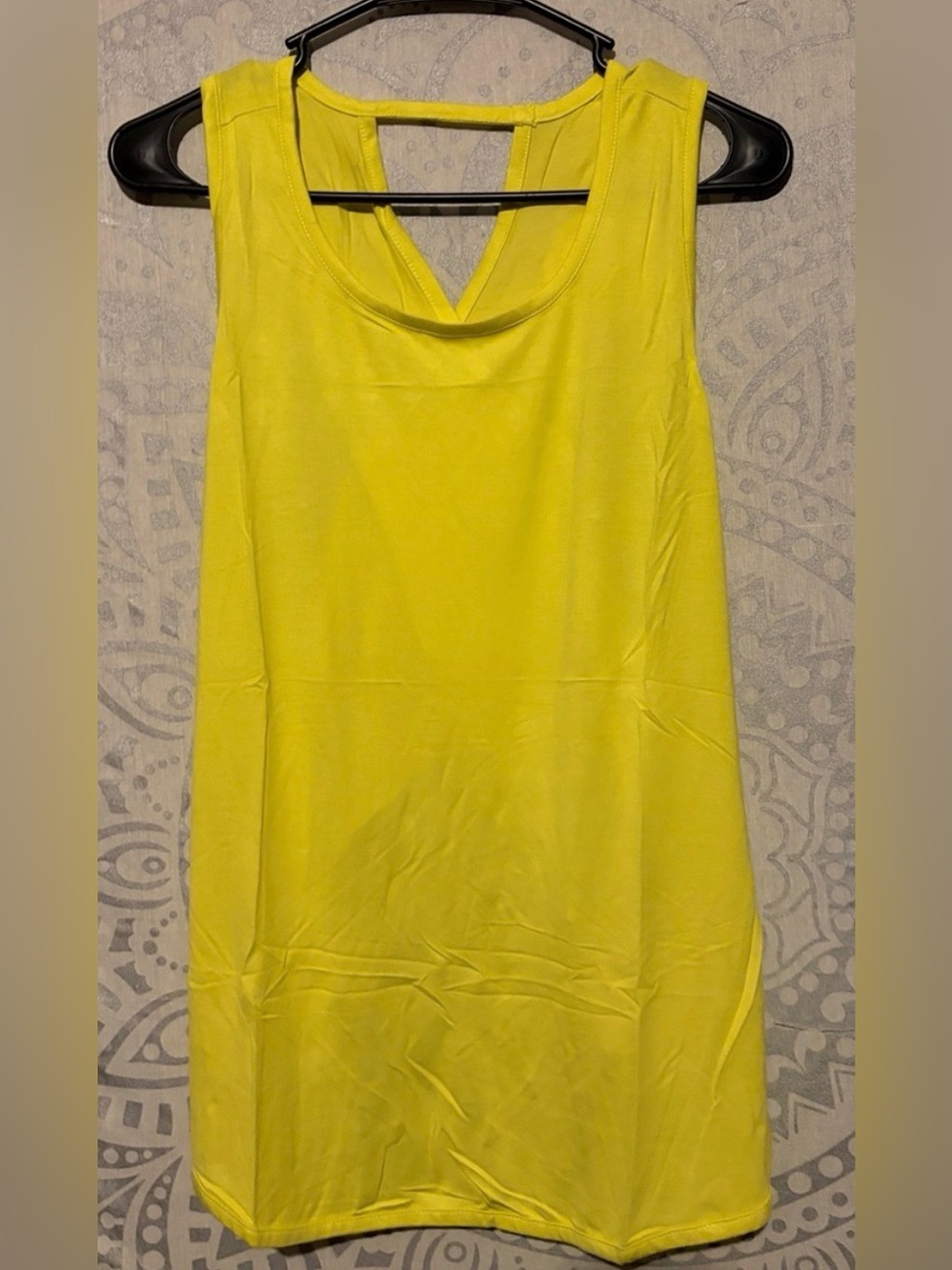 🏷️ NWT As Rose Rich Yellow Open Back Yoga Tank Top 💛 Size XL